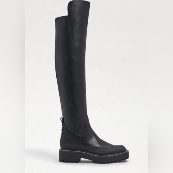 Sam Edelman $225 Women’s Lerue Over The Knee Lug Sole Black Boots Size 6 NWT - Picture 2 of 10